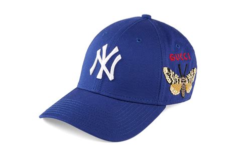 blue gucci yankees hat|gucci ace yankees.